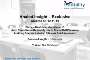 Anabat Insight Software – Extras 1