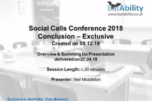 Social Calls of Bats Conference (Edinburgh, April 2018)