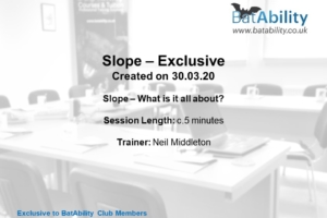 Slope – What’s It All About?
