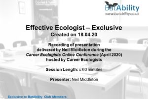 Effective Ecologist – Career Ecologists Conference (Apr 2020)
