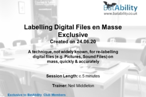 Mass Labelling of Digital Files