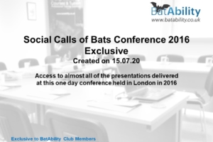 Social Calls of Bats Conference (London, Nov 2016)