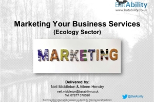 Marketing Your Business Services (Ecology Sector)