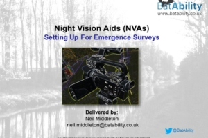 Night Vision Aids – Setting Up For Emergence Surveys